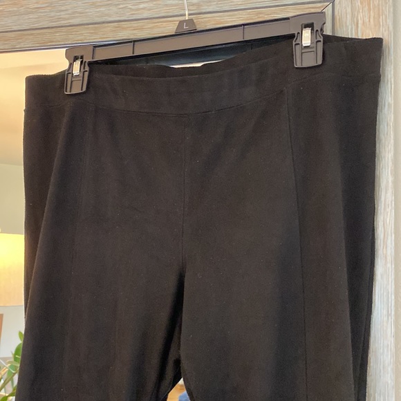 Express, sz L, black velvet riding pants, elastic waist, hemmed detailing, NWOT! - Picture 2 of 8